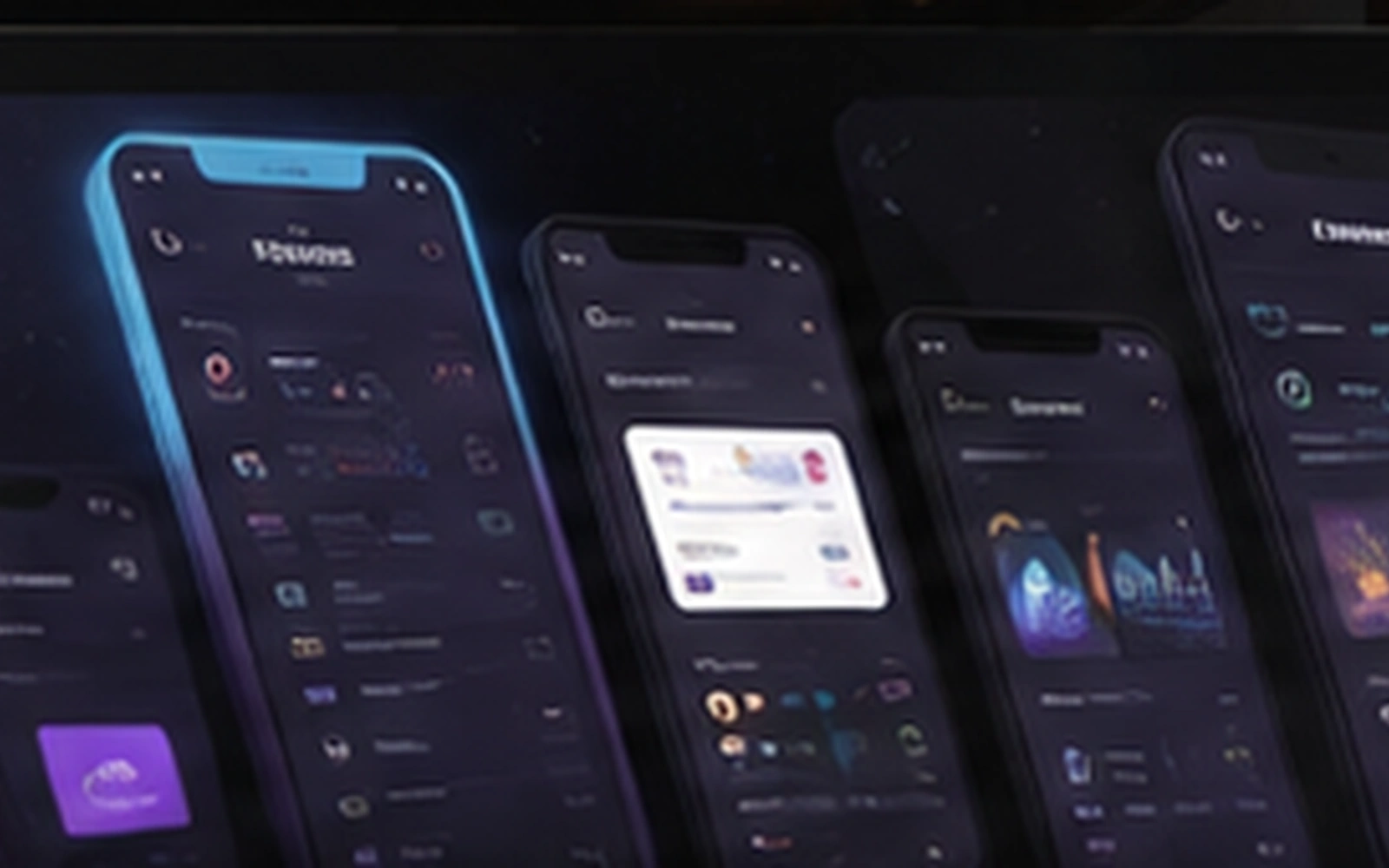 Interface UI sombre et premium représentant le travail de design du Digital Dojo